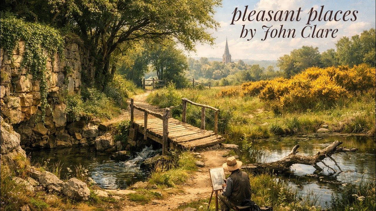 John Clare Poem 'Pleasant Places'. (British literature, prose and poetry)