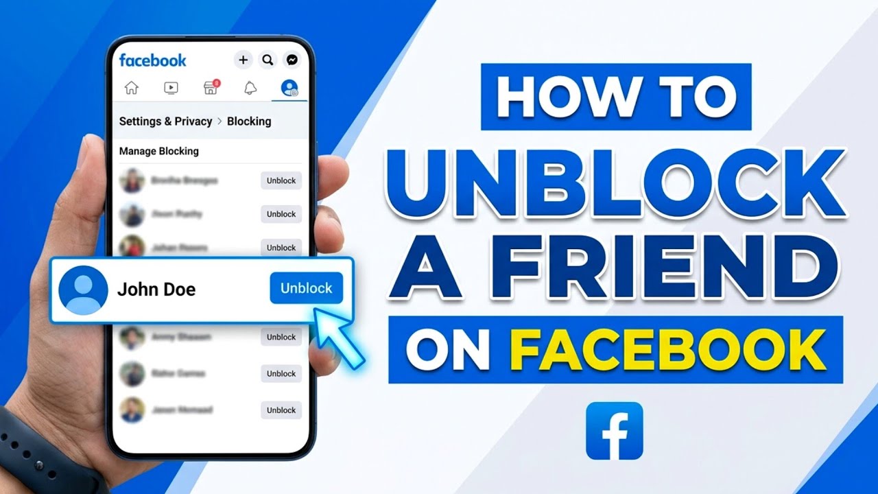 How to unblock a friend on Facebook