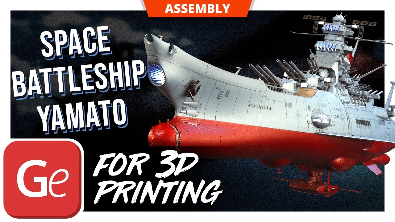 Space Battleship Yamato 3D Printing Model | Assembly by Gambody