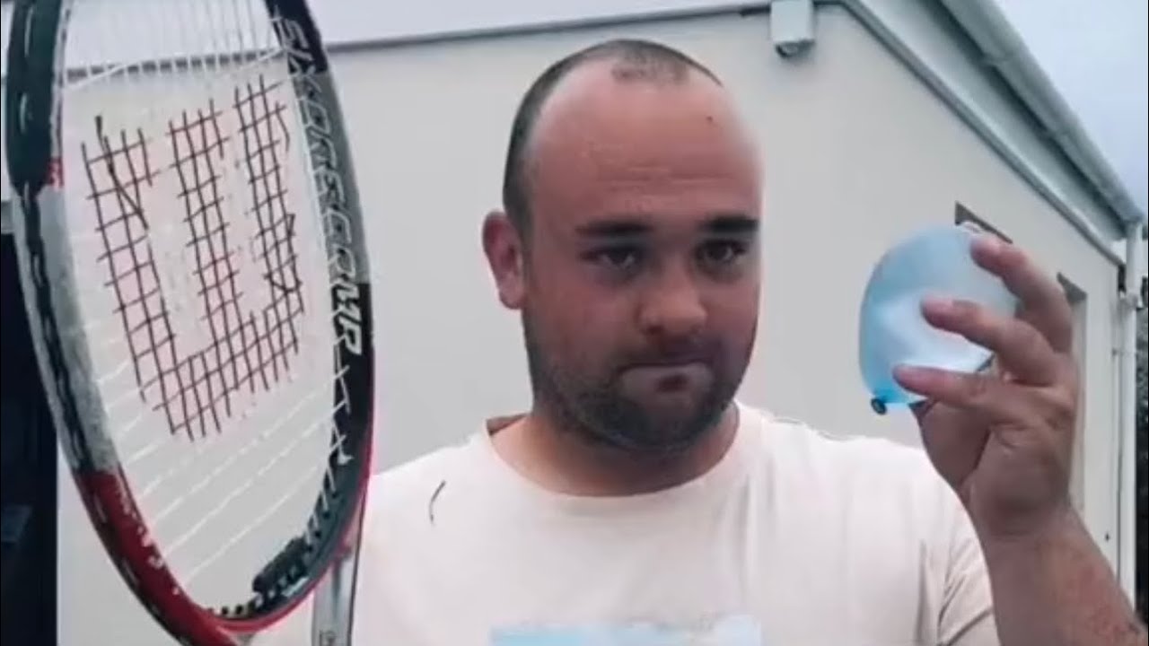 Hitting WEIRD objects with a tennis racket compilation (FUNNY)