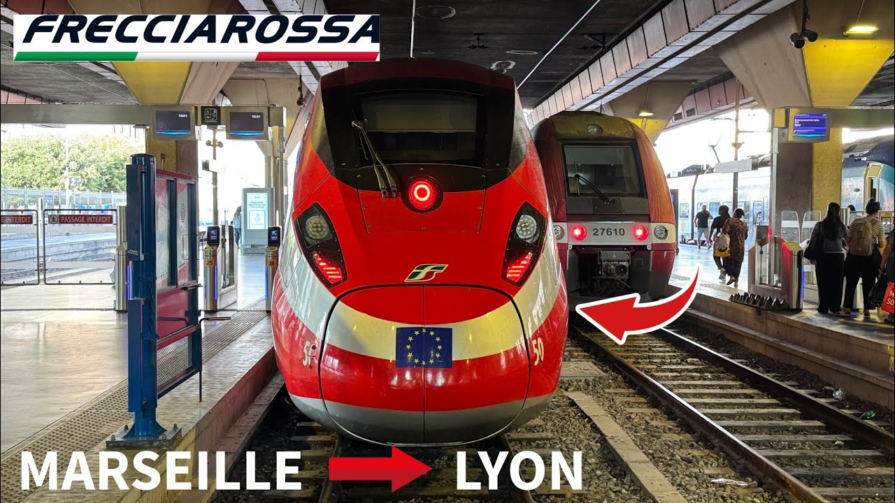 Marseille to Lyon by High-Speed Train (FRECCIAROSSA) 4K 60 FPS-HDR