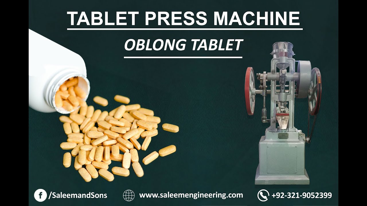Tablet Press Machine | Oblong Tablets Making Machine