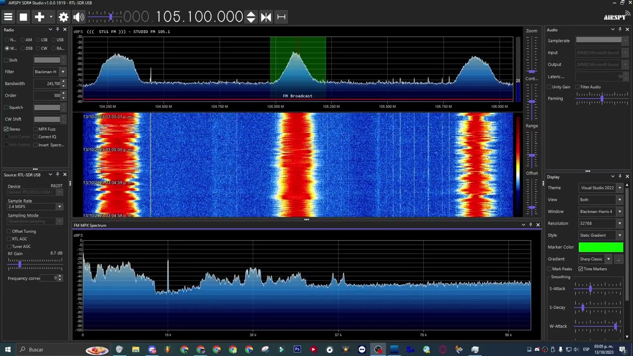Aircheck de XHIM-FM 105.1MHz (Studio 105.1) - viernes, ‎13‎ de ‎octubre‎ de ‎2023