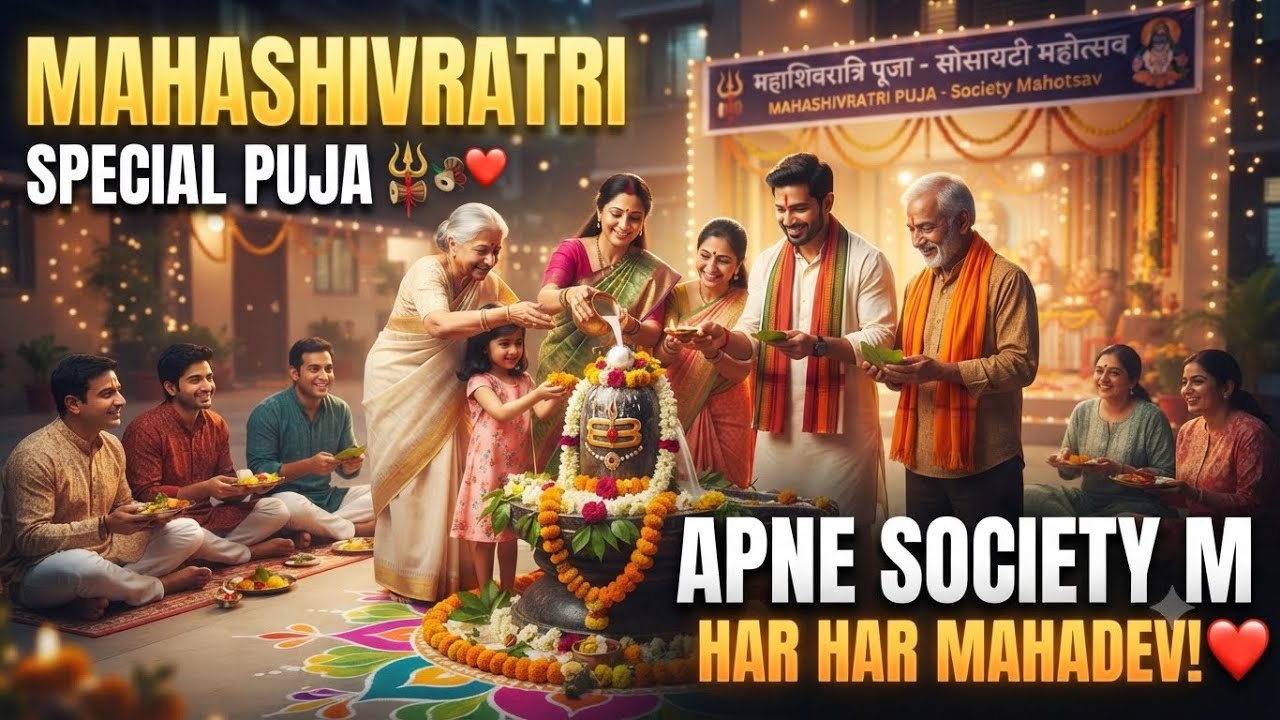 Maha Shivratri.... 🙏  pr apne society m Shiv nd Parvati Ji k jaake nd mela 🎡 laga | @ympshivay01 | 