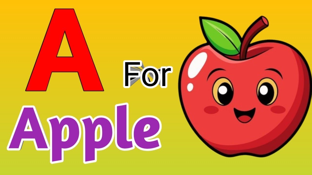 Phonics song 2 with TWO words in 3D -A for airplane -ABC alphabet song with sound