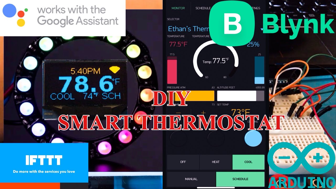 Arduino Smart Thermostat Blynk Google Assistant: Overview