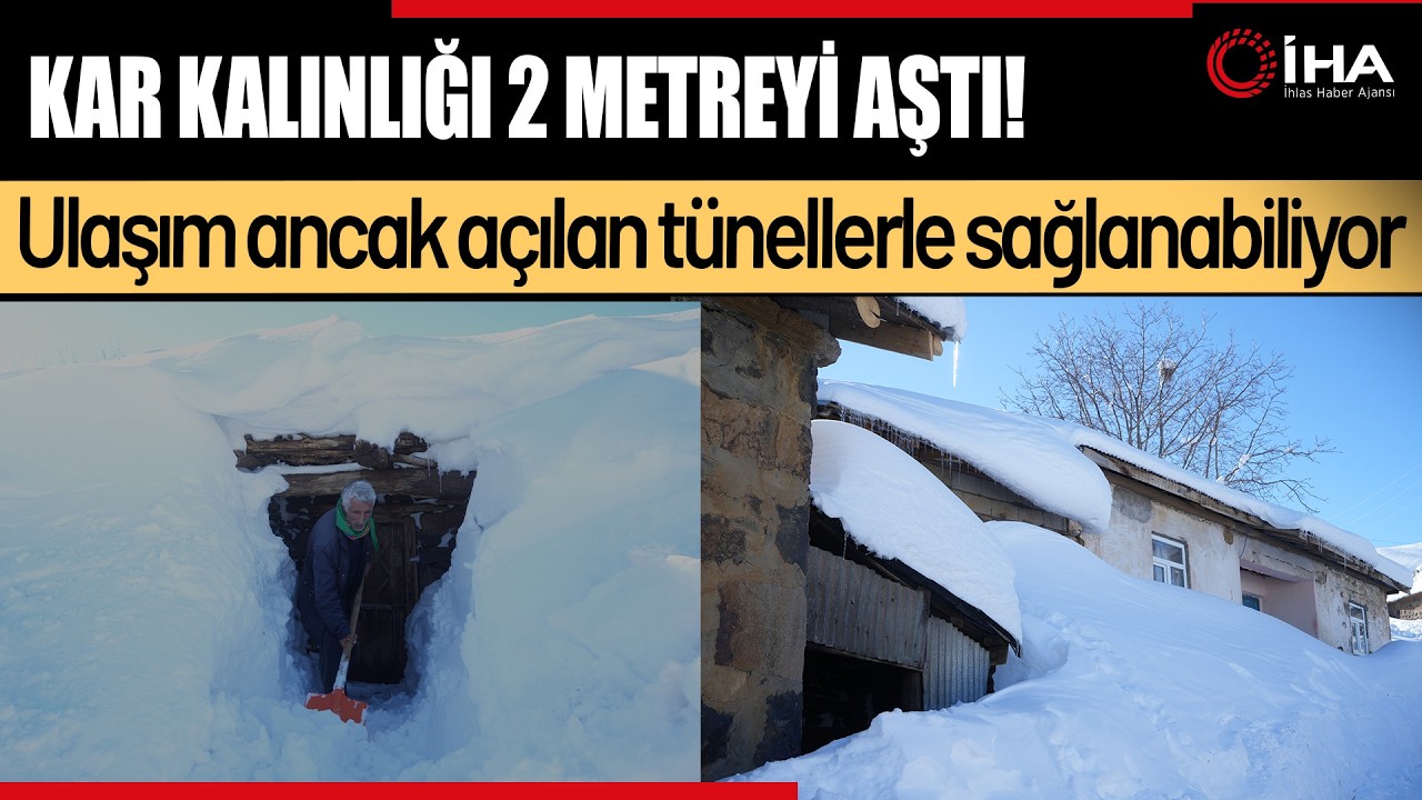 Evler Kara Gömüldü: Burada Ulaşım Sadece Tünellerle Sağlanıyor