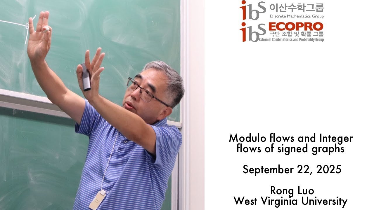 2025.09.22, Rong Luo, Modulo flows and Integer flows of signed graphs