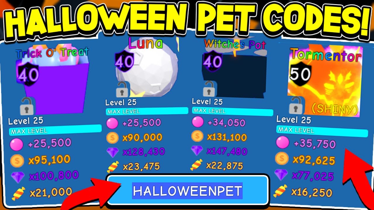 I Got ALL HALLOWEEN Pet Codes In Bubble Gum Simulator!! *Max Reward Pet* Roblox