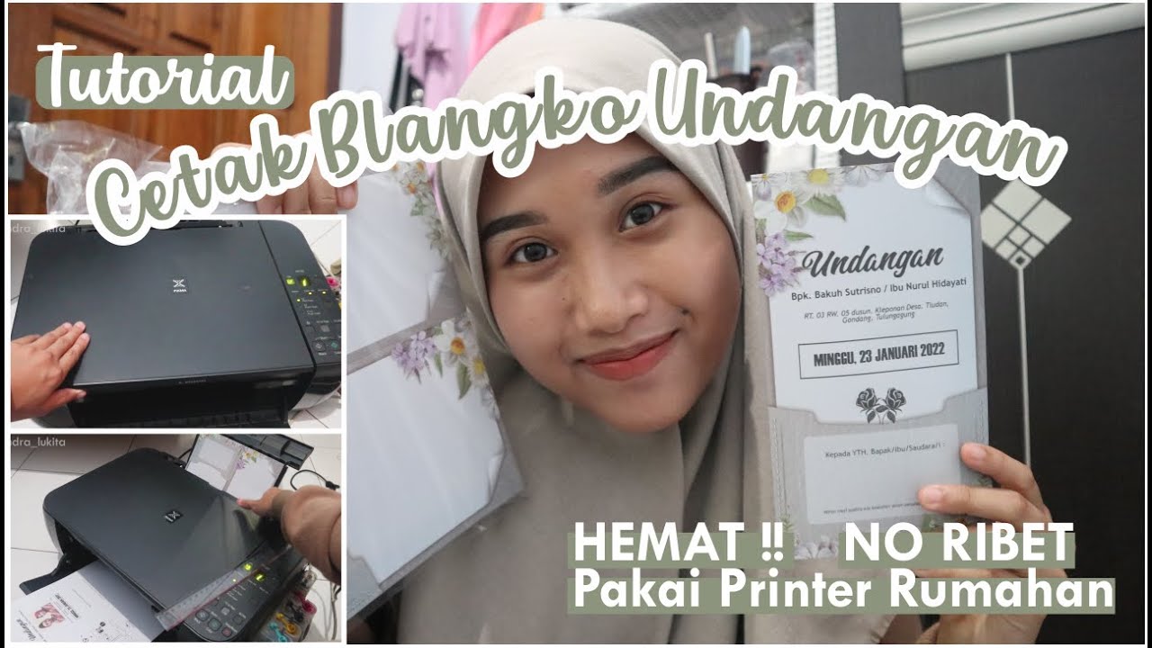 CARA MENCETAK BLANGKO UNDANGAN DARI NOL PALING GAMPANG || Indra Lukita