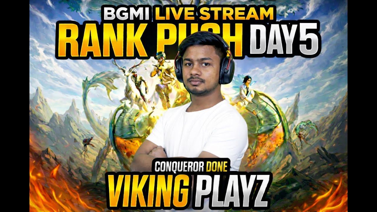 FINALLY CONQUEROR DONE | DAY 5 OF RANK PUSH | BGMI LIVE
