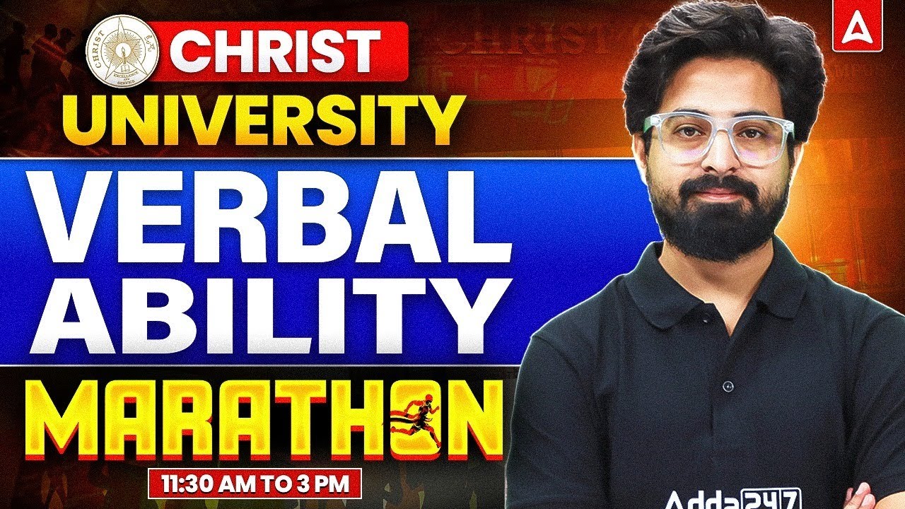 Christ University Entrance Test 2026 | Verbal Ability Marathon | Complete VA Prep in One Class