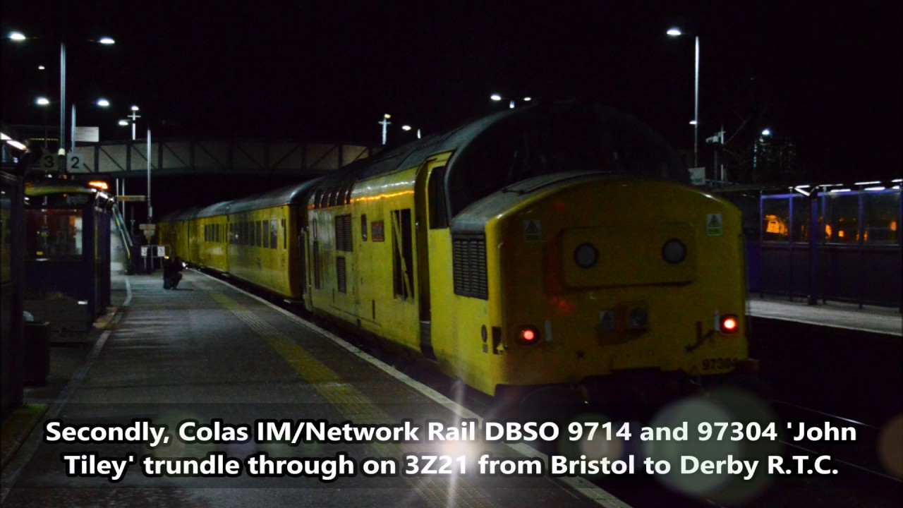 Colas IM/Network Rail DBSO 9708 + 37099 & DBSO 9714 + 97304 @ Filton Abbey Wood