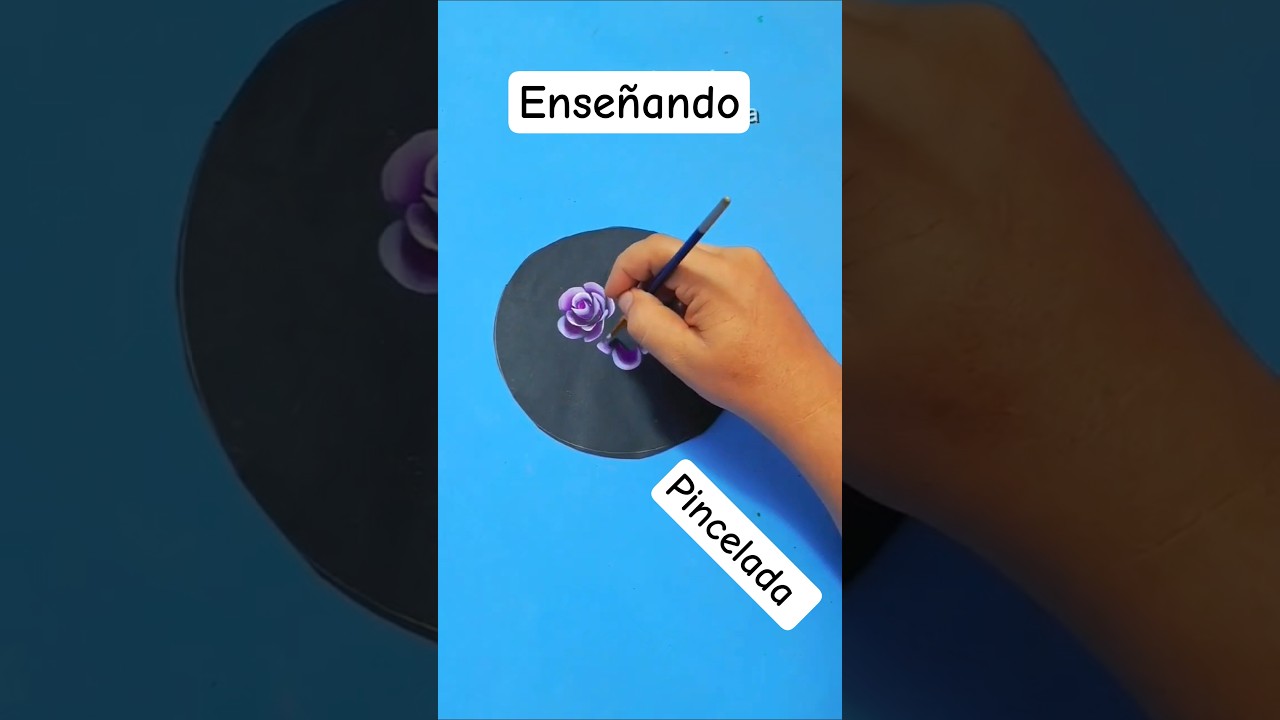Tutorial de Pintar flores con Pinceladas doble carga  #art #pintarflores #pintandoflores  #pincelada
