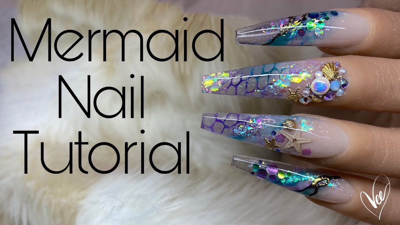 Beginner Mermaid Nail Tutorial | Encapsulated Nail Art Using Fish Net