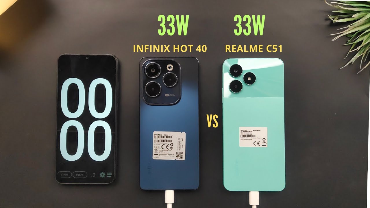 Infinix Hot 40 vs  Realme C51 Charging Speed Test!