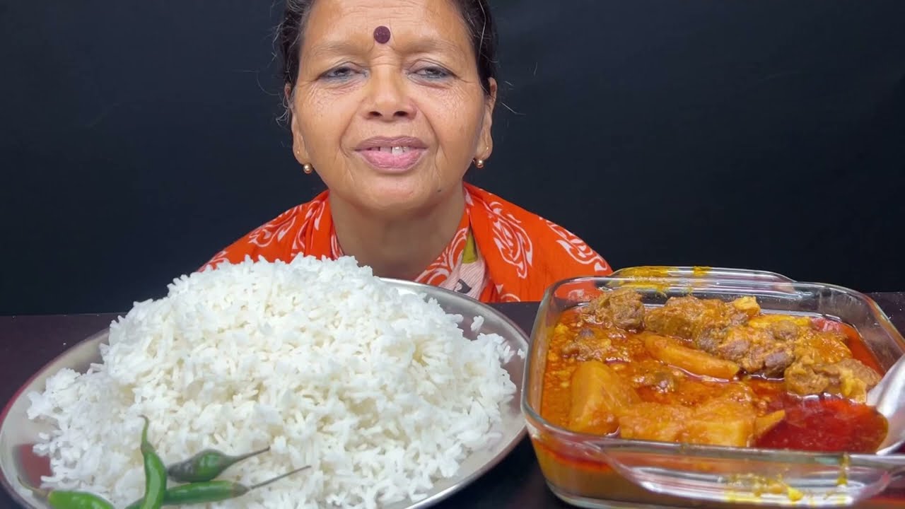 BIGBITES, EATING RICE WITH SPICY 🥵🥵MUTTON KOSHA, MASSIVE EATING।।