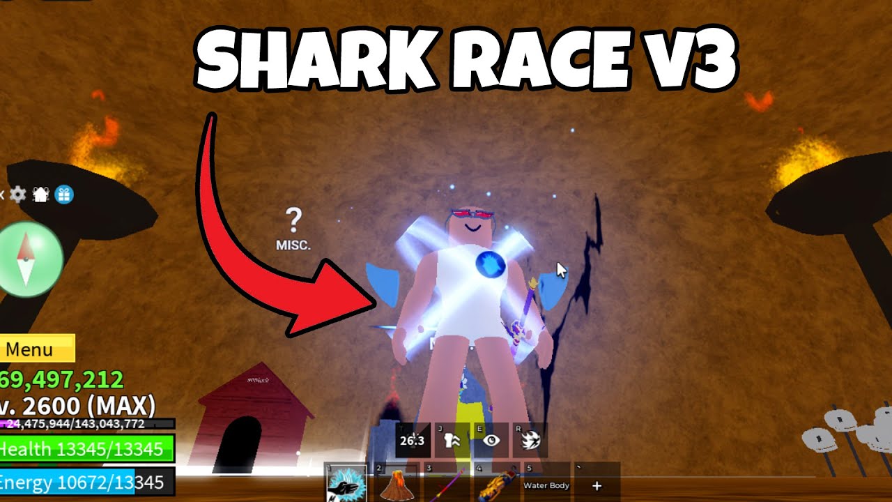Как получить SHARK RACE V3 в Blox Fruits 2025