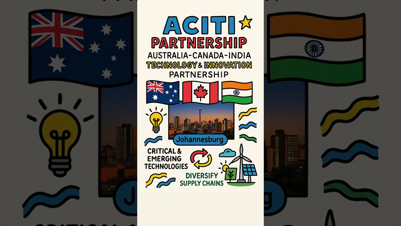 ACITI Partnership Explained | India-Australia-Canada Tech Alliance | 23 Nov 2025 Current Affairs