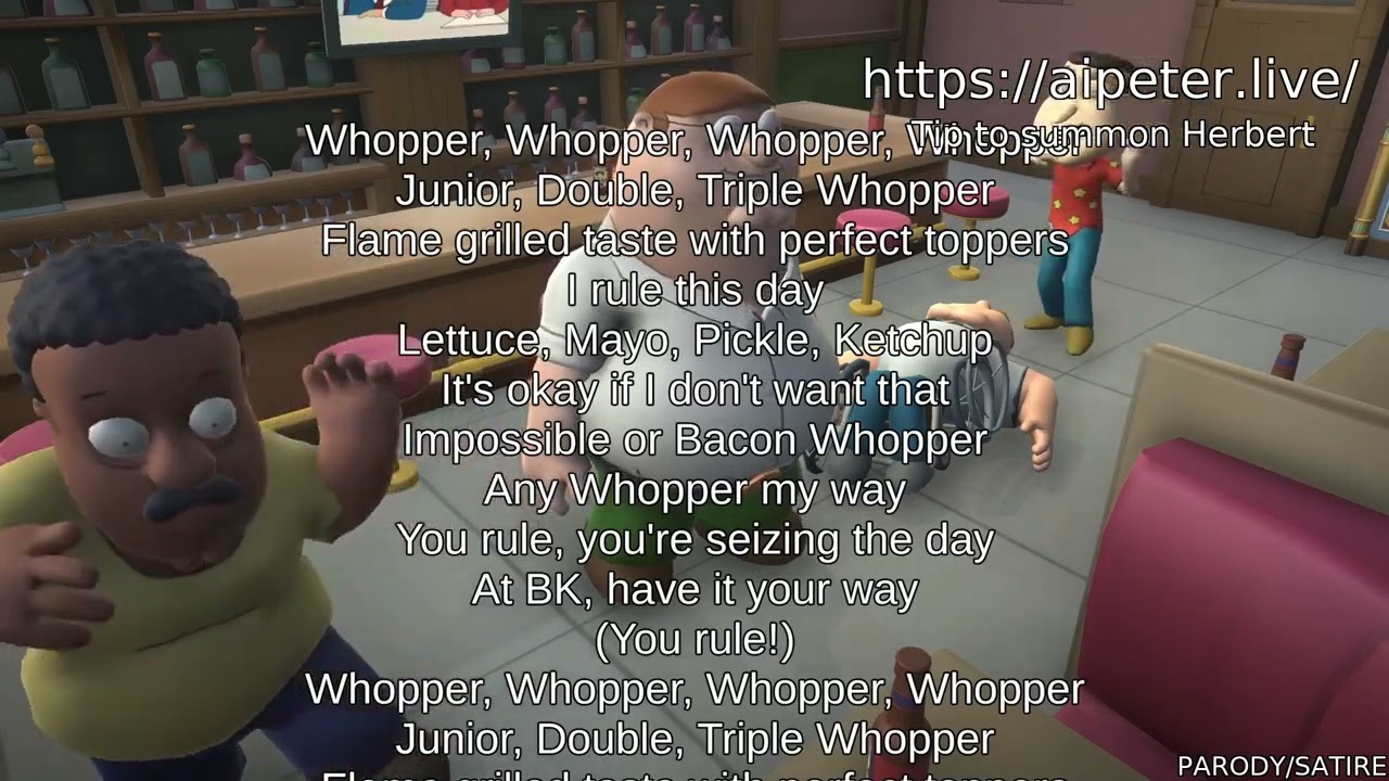 AI Peter: Peter sings the Whopper song, Joe forgets that he's crippled 