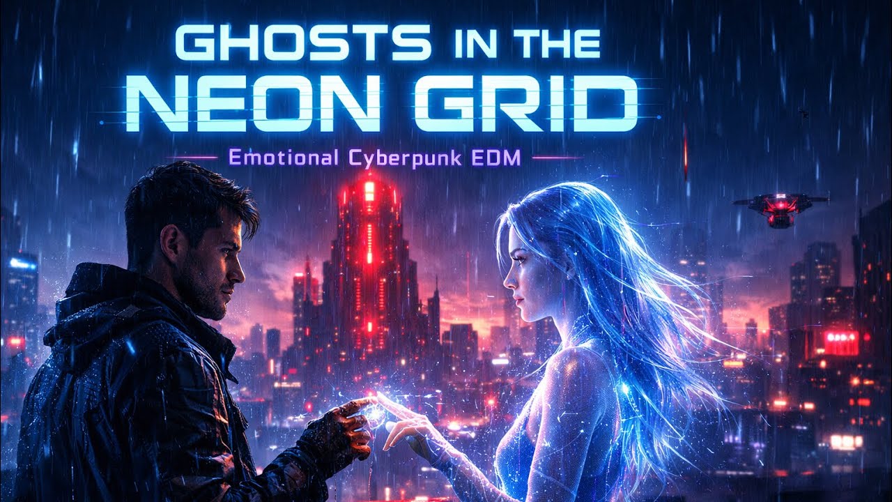GHOSTS IN THE NEON GRID | Emotional Cyberpunk EDM (5 Minute Cinematic Experience)