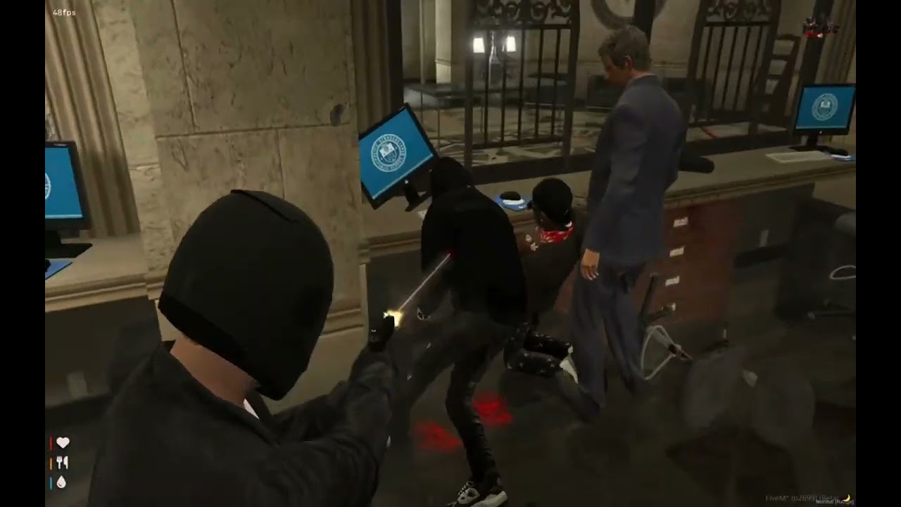 GTA FIVEM TRENCHES WL DOUBLE POV BANK SCENE