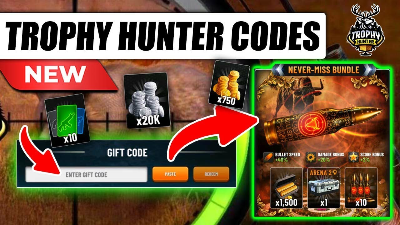 TROPHY HUNTER CODE - TROPHY HUNTER GIFT CODES - TROPHY HUNTER GAME