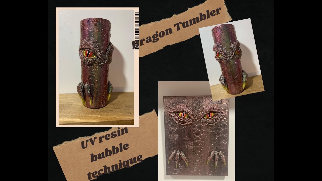 UV resin bubble Dragon scale cup tutorial.
