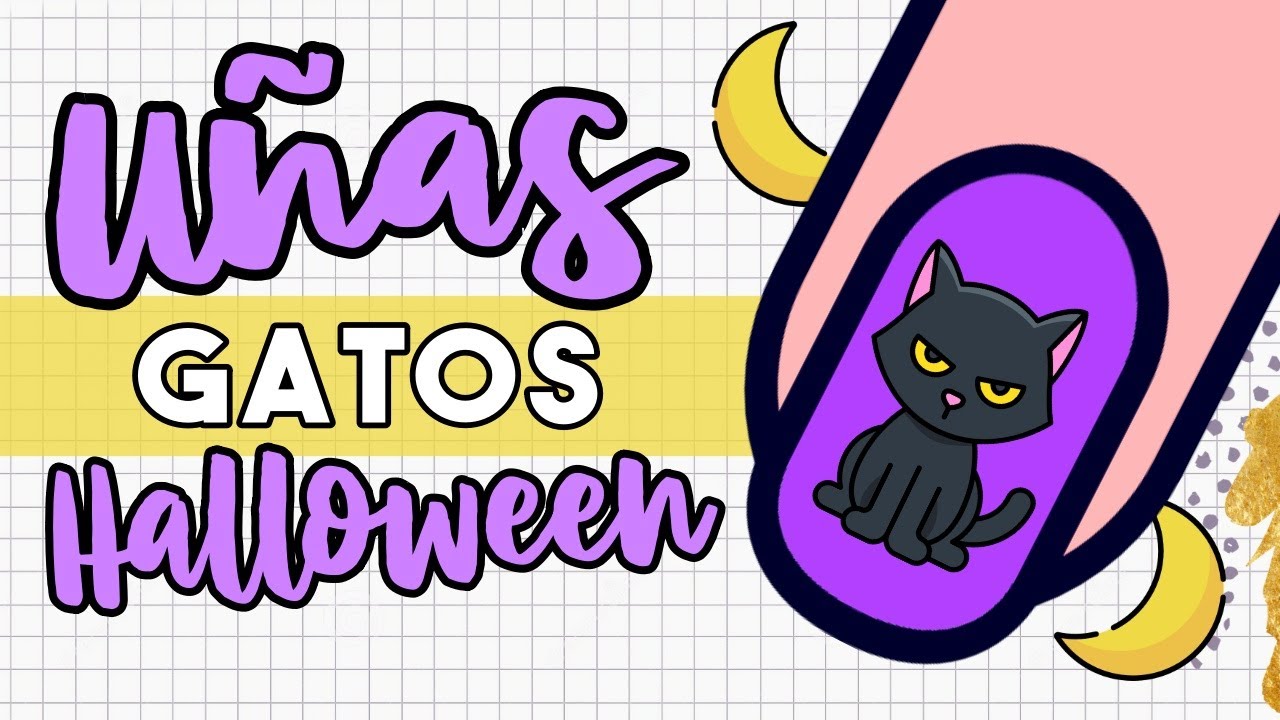 ¡FANTASMAS VOLADORES! · UÑAS GATITOS DE HALLOWEEN 🌙