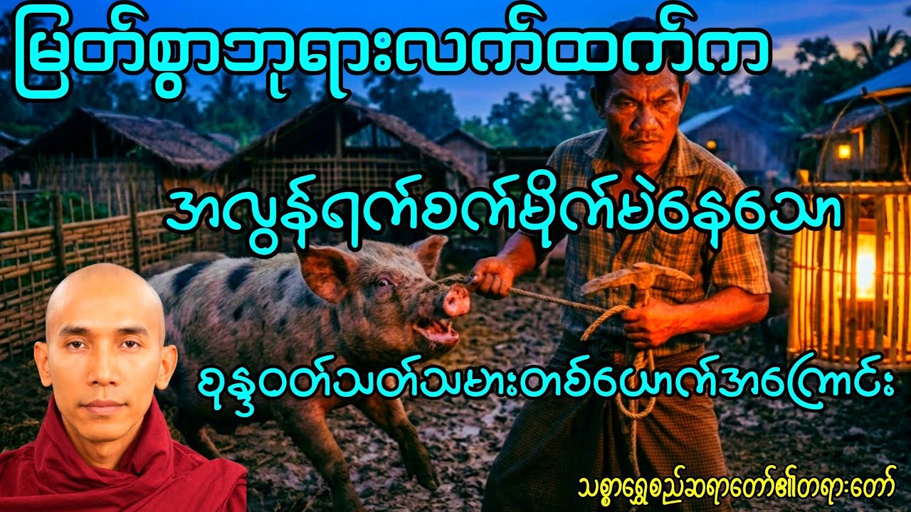 မြတ်စွာဘုရားလက်ထက်ကအလွန်ရက်စက်မိုက်မဲသောဝက်သက်သမားတစ်ကြောင်းဝဠ်ခံရခြင်း#buddha #ပရိတ်ကြီး #views 