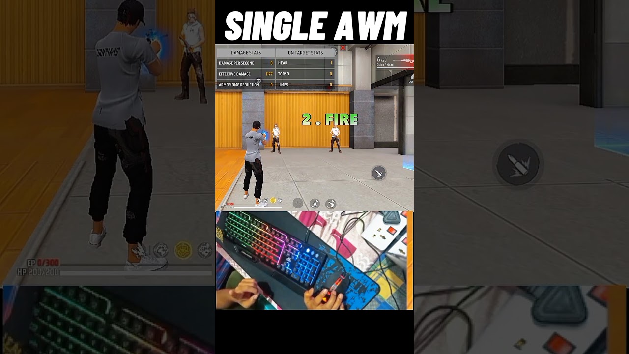 How to use fast single awm in pc 🔥 #awmtrick #shorts #sniper #youtubeshorts #freefire #viral