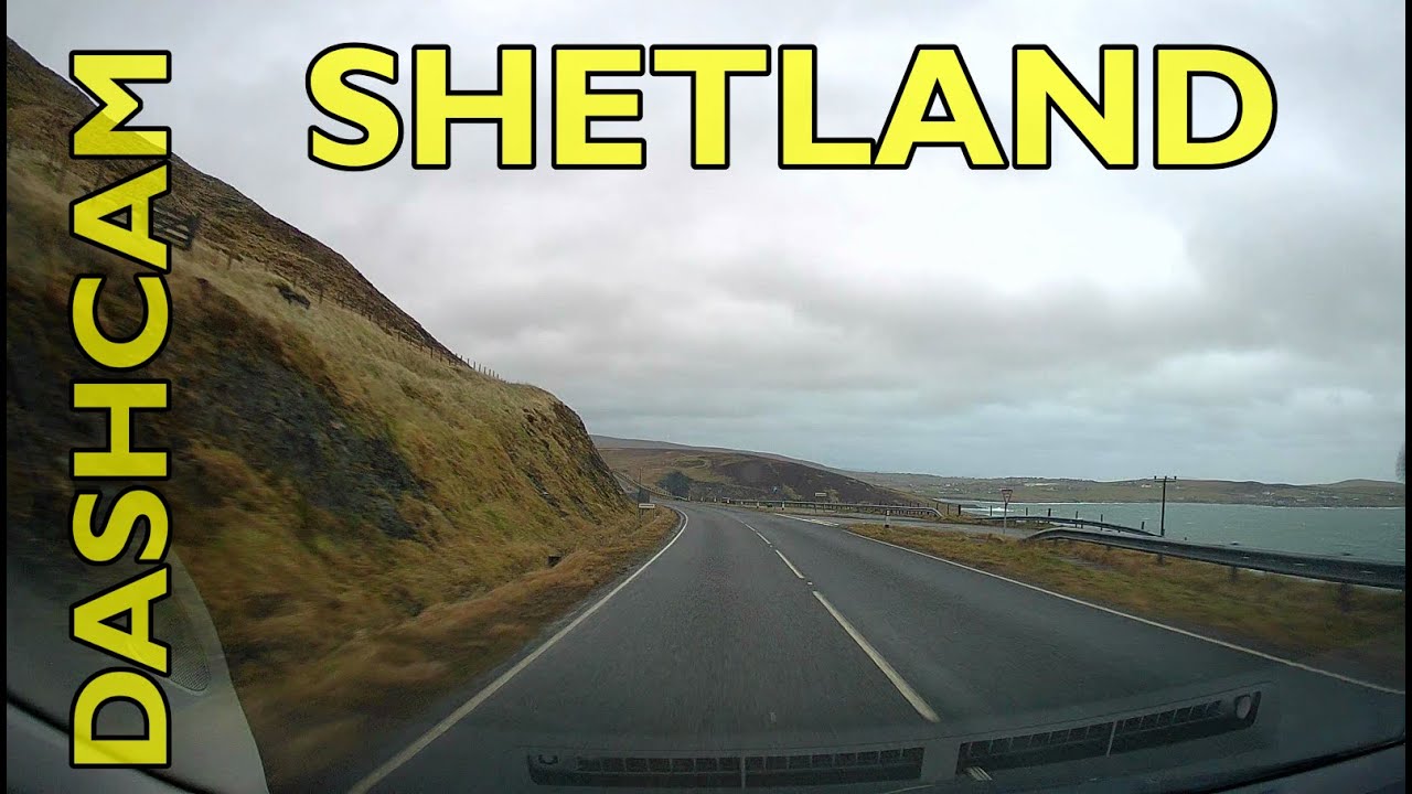 Sumburgh Airport to Lerwick WITH SOUND - Driving in the Shetland Islands