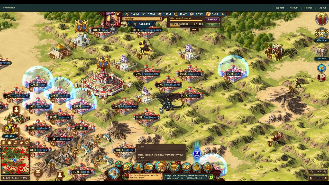 Total Battle - Shrine, Clicking Help/Gifts, Hide Your Might