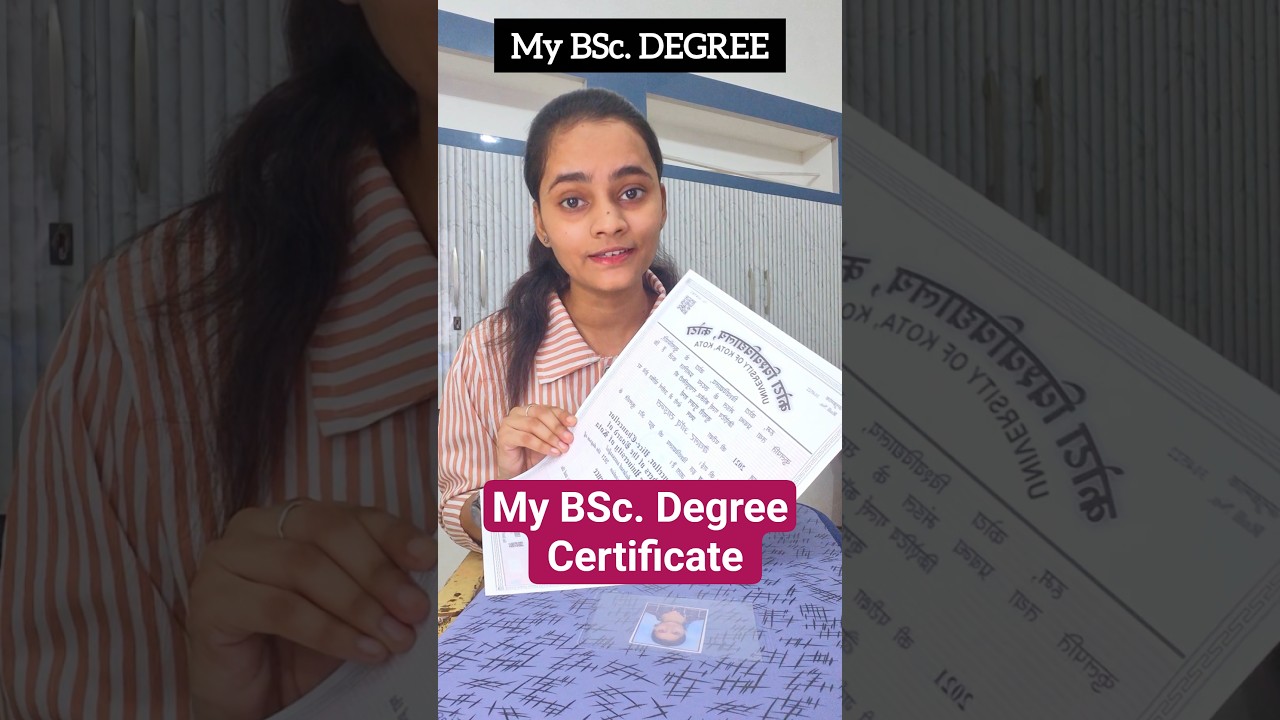 My BSc. Degree Certificate || Graduation Degree or Marksheet Alag Hote Hai #BSc #graduation