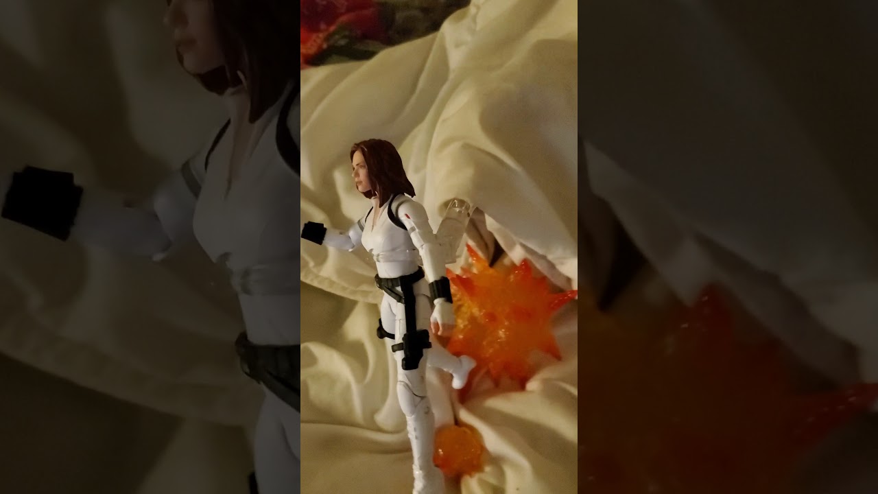 marvel legends snow suit black widow toy review (i am so crazy in this vid for some reason)