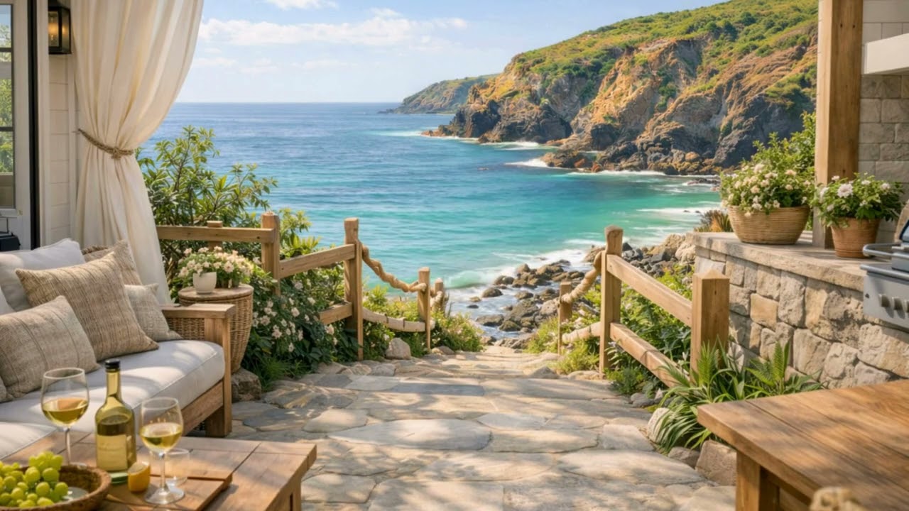Relaxing Ocean Waves Crashing the Shore 🏝️🏖️ | Peaceful Beach Ambience