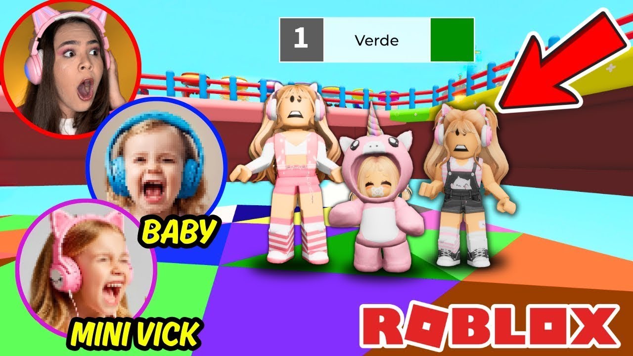 DESAFIEI as MINHAS FILHAS no COLOR BLOCK no ROBLOX!