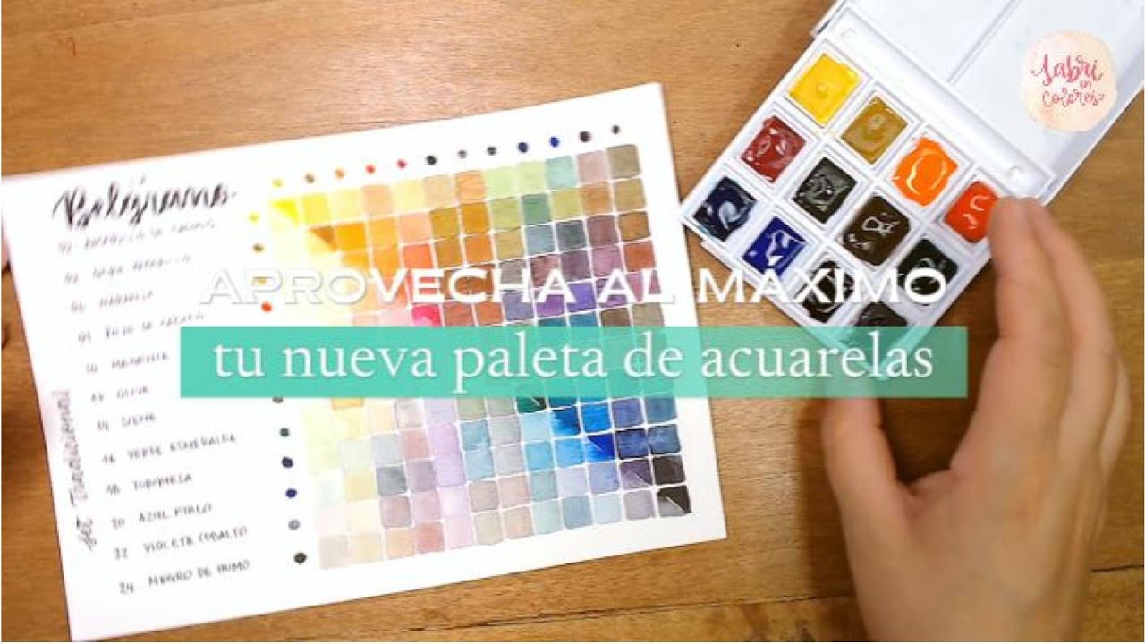 APROVECHA TU PALETA DE ACUARELAS AL MAXIMO con la grilla de color!