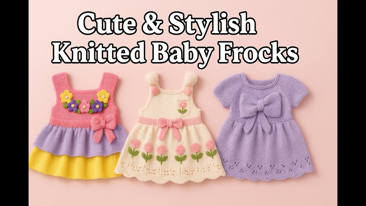 Knitted Baby Frocks Design | Latest Handmade Baby Girl Dresses 2025