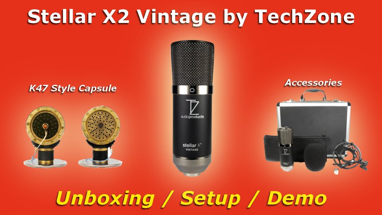 TechZone STELLAR X2 VINTAGE Microphone | Unboxing / Setup / Demo