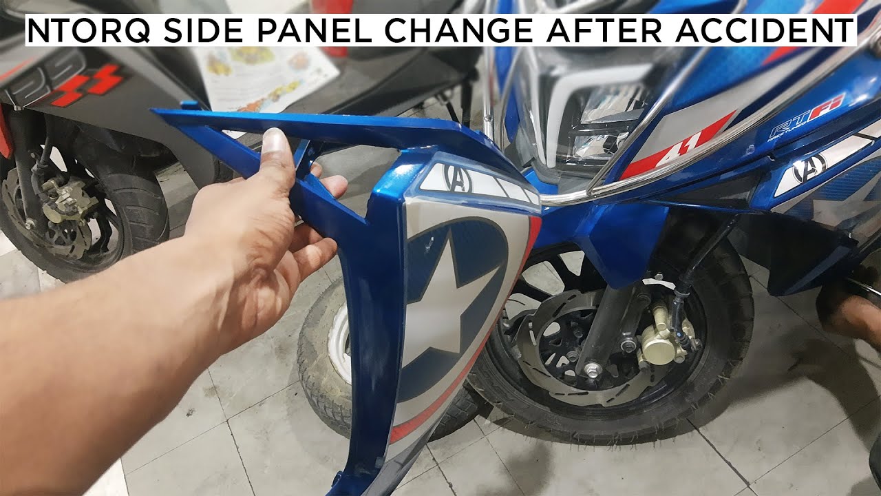 NTORQ Avengers edition Side panel change after accident