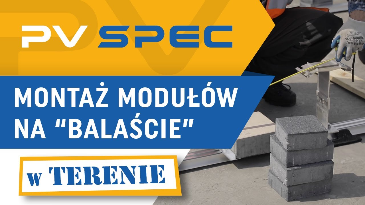 Montaż moduł&oacute;w Bruk-Bet Fotowoltaika na konstrukcji balastowej #PVSpec #BrukBetFotowoltaika