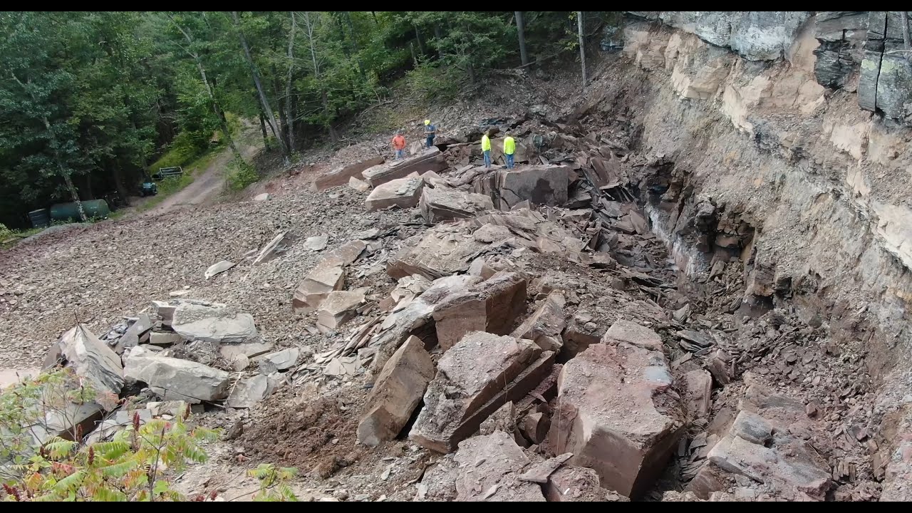 Blasting and moving rock
