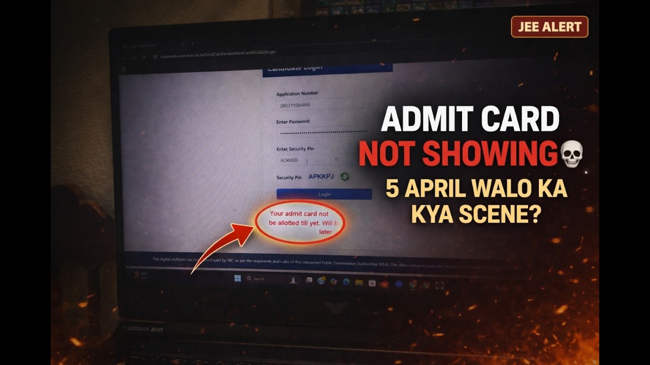 Your Admit Card Not Allotted Till Yet 💀 (JEE 2026)