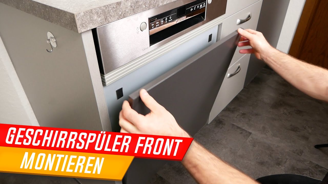 teilintegrierte Geschirrsp&uuml;lerfront montieren, Sp&uuml;lmaschine Front anbauen