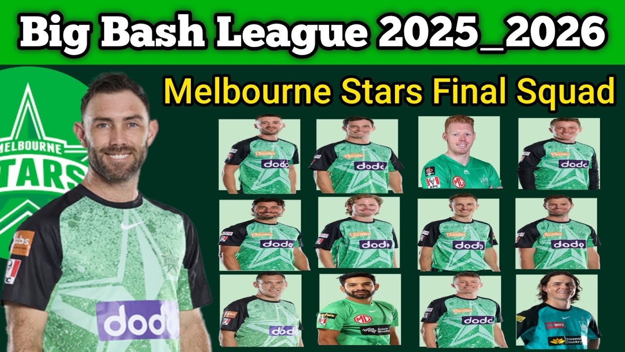 BBL 2025_2026 | Melbourne Stars Final Squad | Melbourne Stars Squad For Big Bash League 2025_2026