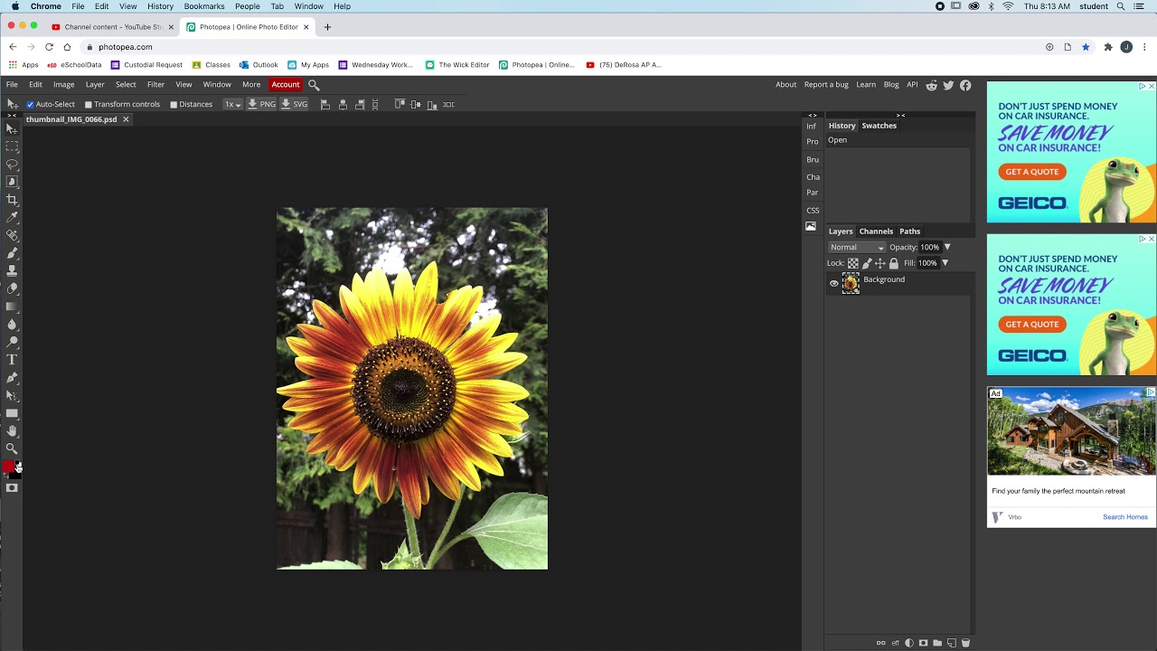 Converting to Black & White with Gradient Maps in Photopea