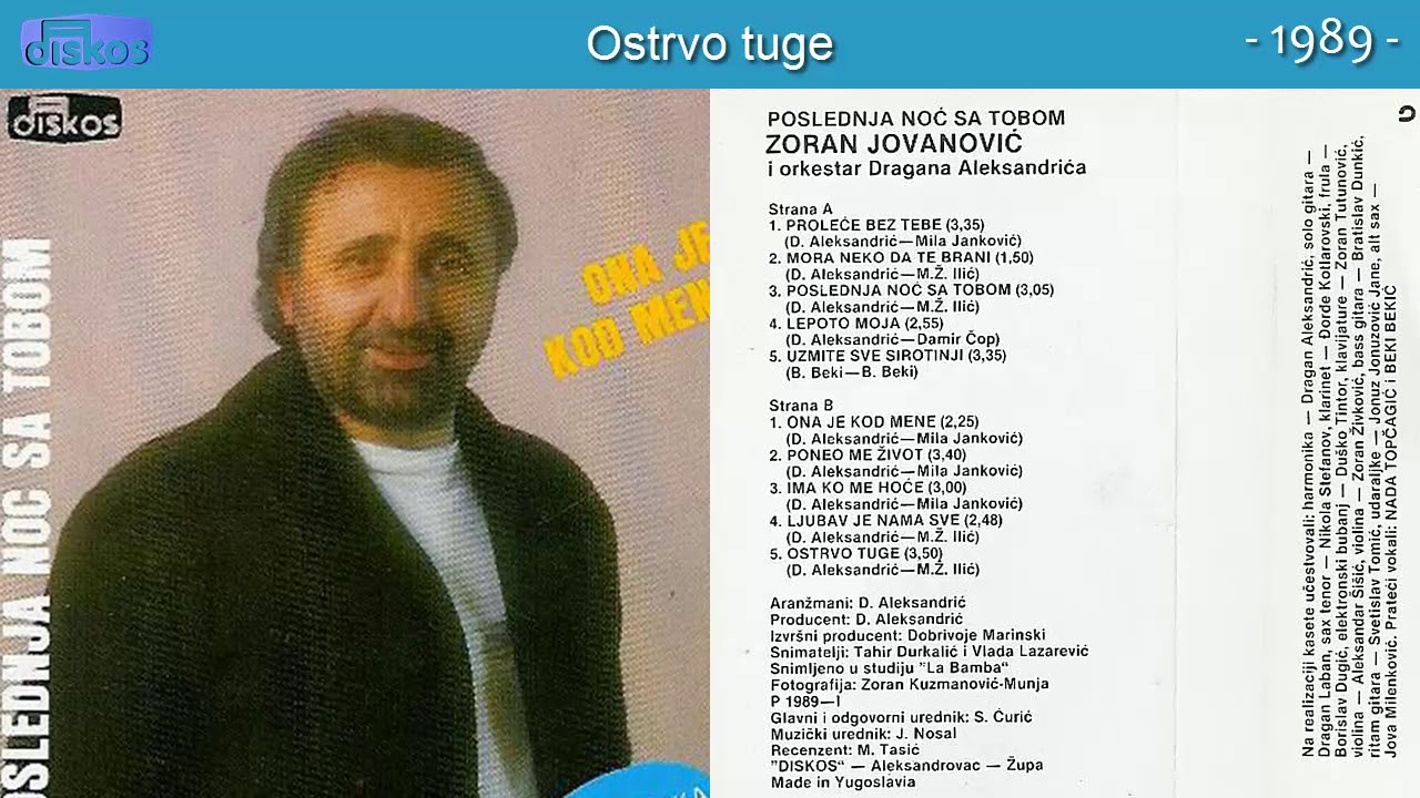 Zoran Jovanovic - Ostrvo tuge - (Audio 1989)