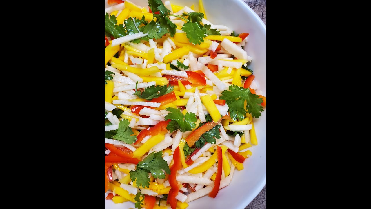 How To Make Mango Jicama Slaw ✌🏼❤️🍽 Perfect Summer Salads Series 🥗