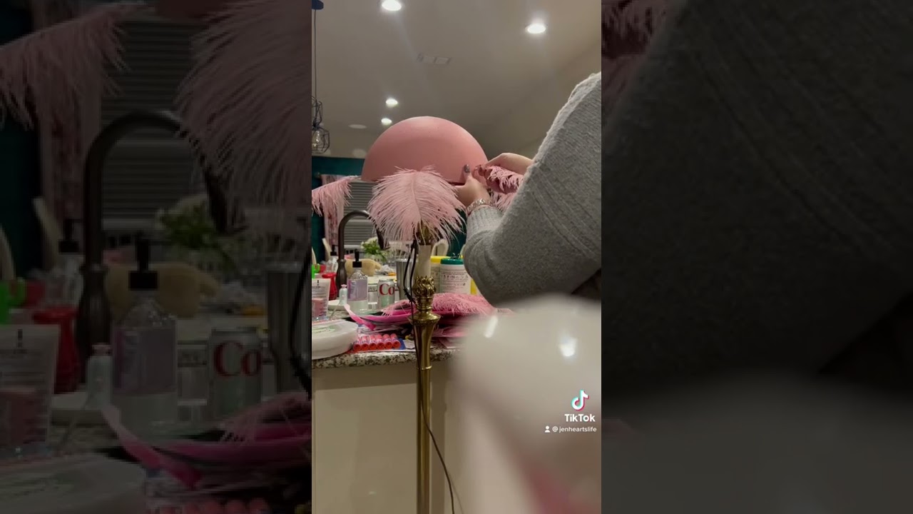 Ostrich feather lamp tutorial
